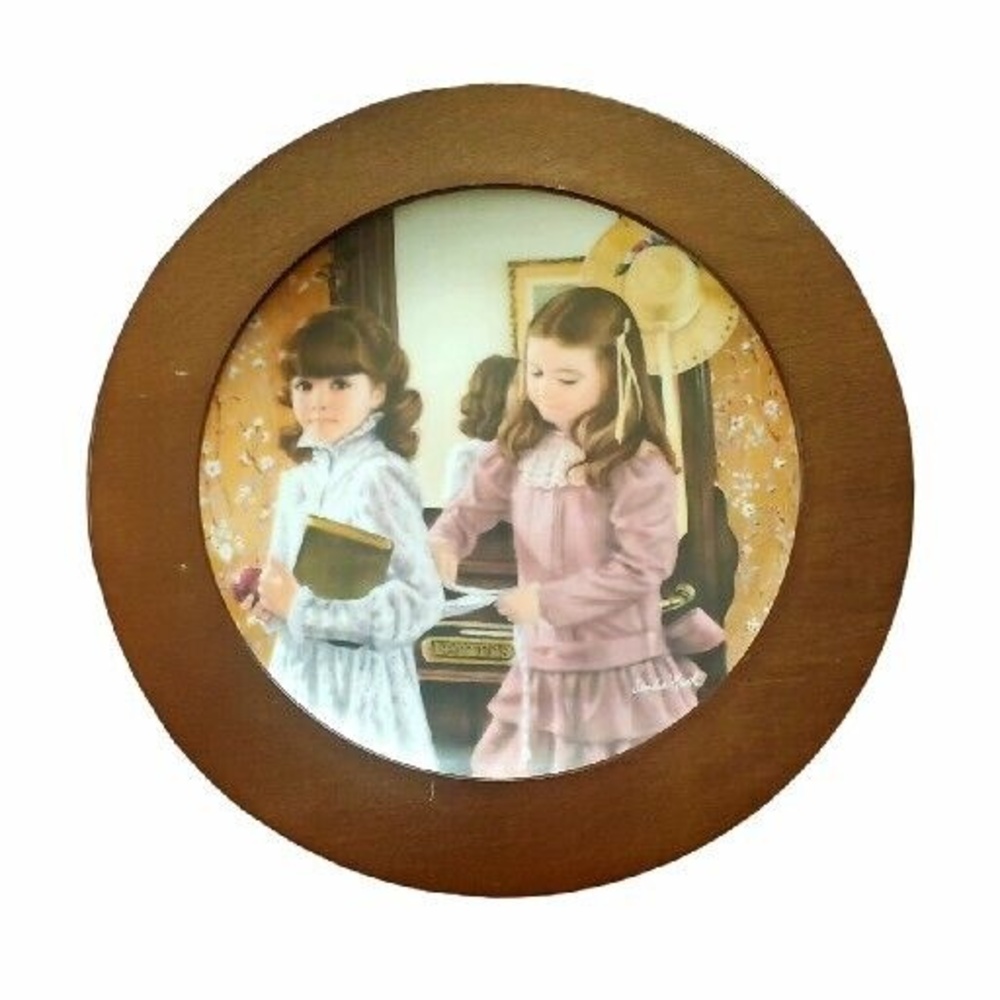 “School Days” September by Sandra Kuck 1984 Collector's Plate With Frame 12